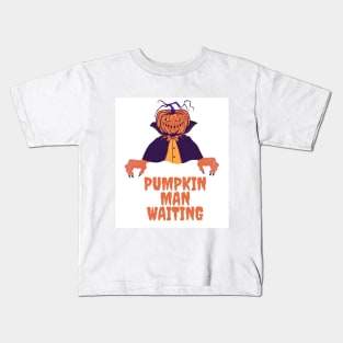 Pumpkin ghost waiting Kids T-Shirt